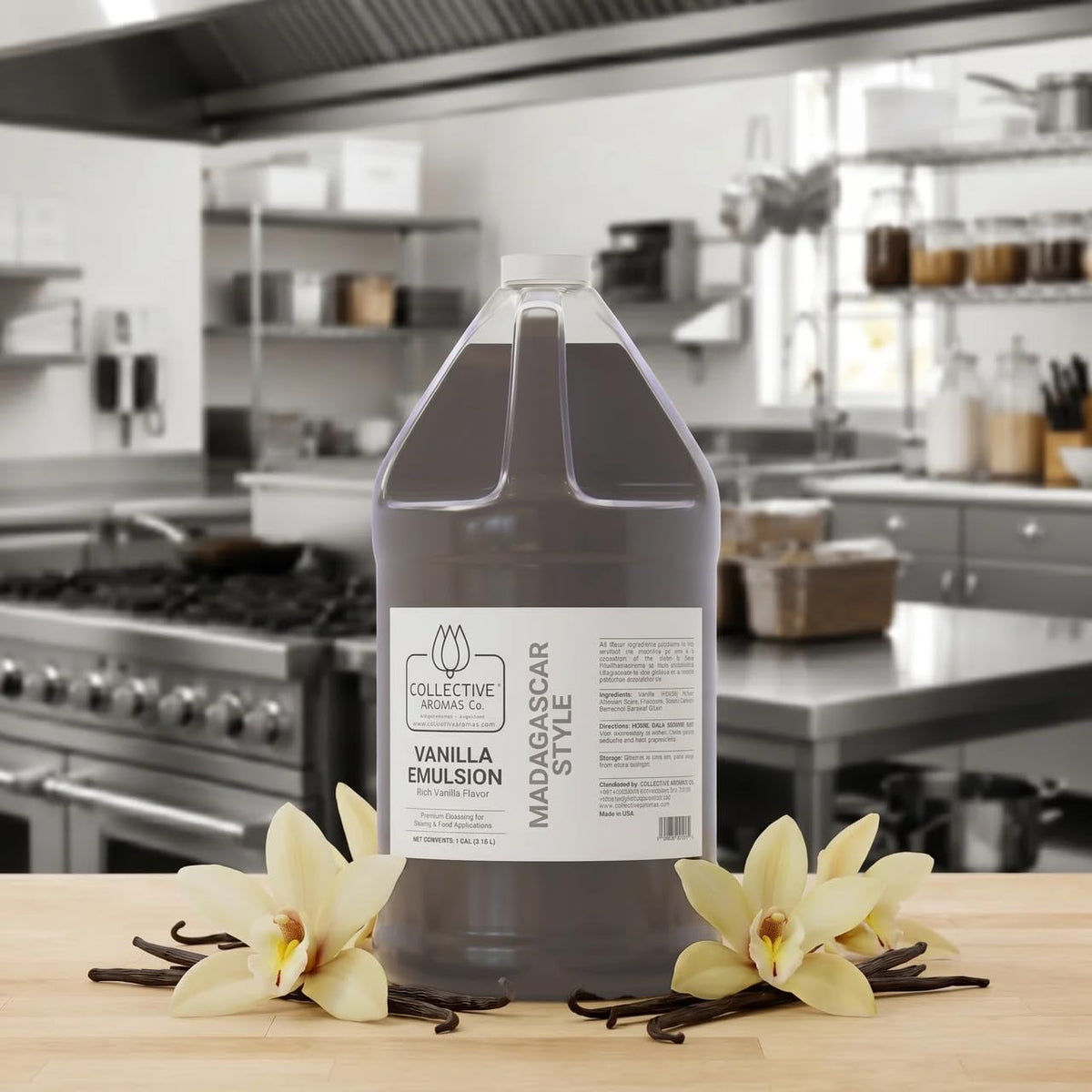 Madagascar Style Vanilla Emulsion for Baking β 1 Gallon