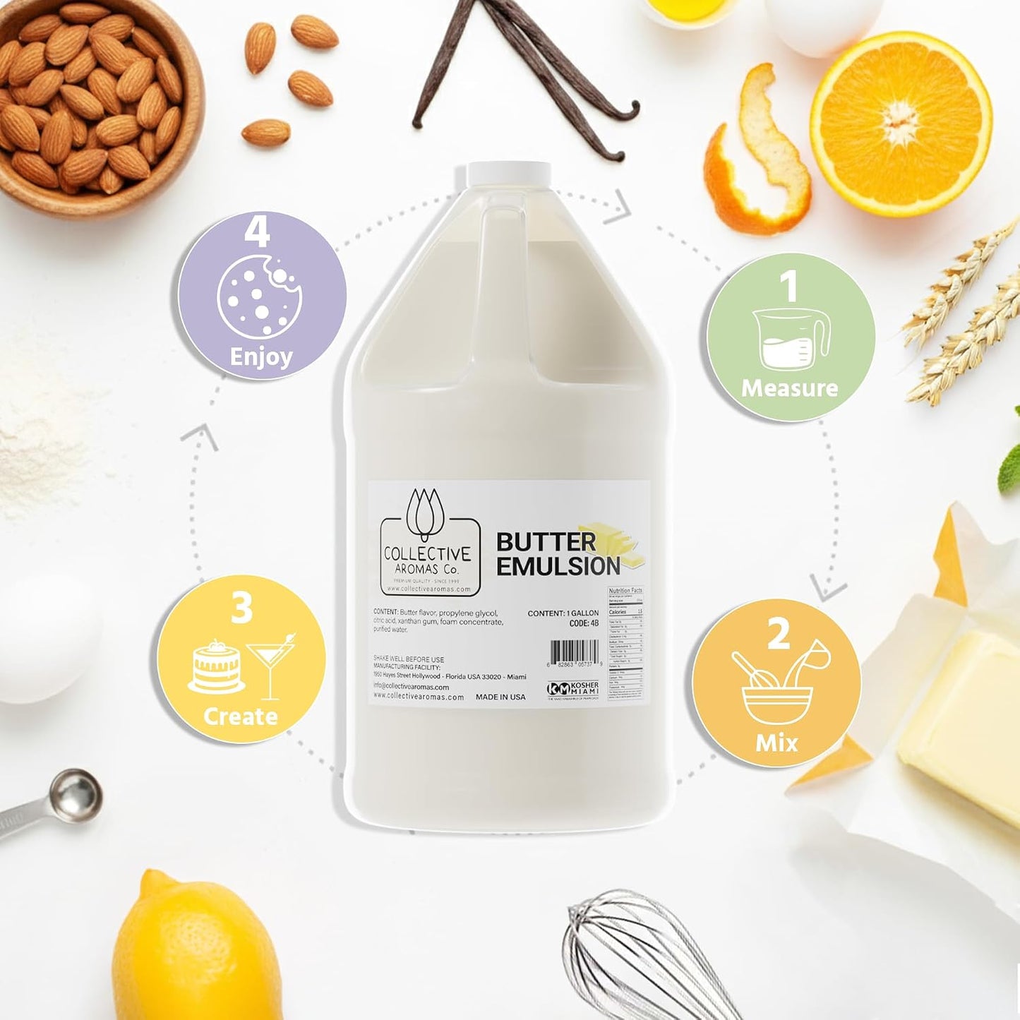 Butter Vanilla Emulsion for Baking – 1 Gallon