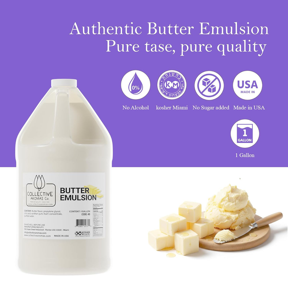 Butter Vanilla Emulsion for Baking – 1 Gallon